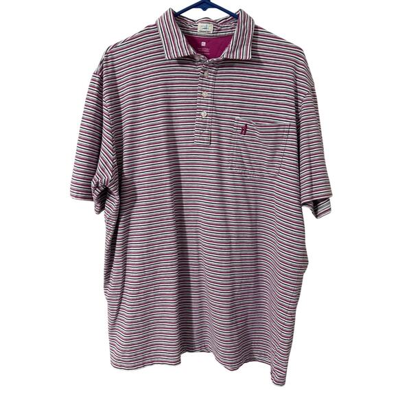 Johnnie-O Grady Striped Polo in Chateau Size XL - Picture 1 of 6